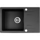 PYRAMIS LEFKADA Waschbecken (68x44) 1B 1D schwarz + Flessi Black Edision Wasserhahn - 070 260611F