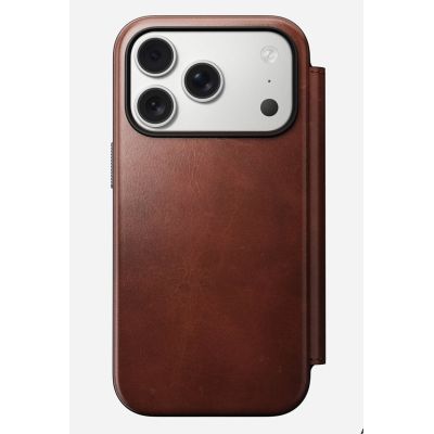 5. NOMAD Modern Leather Folio - MagSafe-kompatible Lederhülle für iPhone 17 Pro, Horween-Leder (Old Dublin)