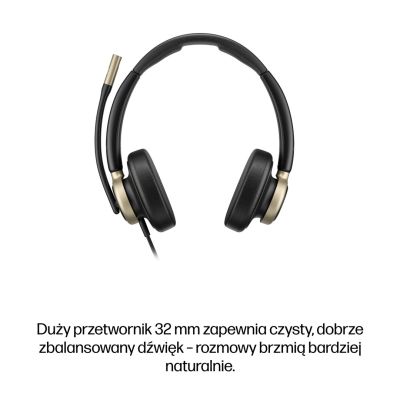 140. HP Poly Mission 825 Stereo-USB-Kabel-Headset