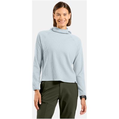 3. Damen-Midlayer-Hoodie ODLO Mid layer hoody CUBIC, blau