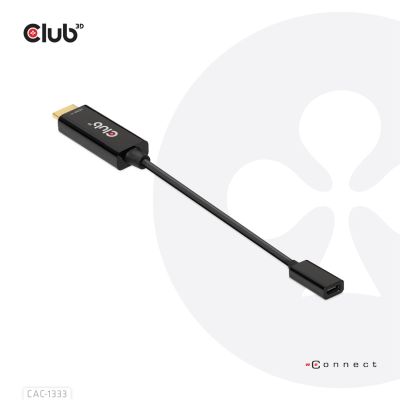 7. CLUB 3D CAC-1333 Kabeladapter 0,22 m HDMI Typ-A (Standard) USB Typ-C Schwarz