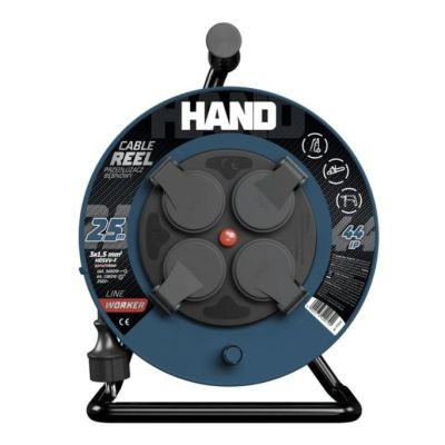 HANDVERLÄNGERUNGSKABELAUFEL 50 m 3x1,5 mm 16 A / 3680 W / IP44