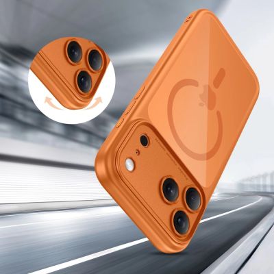 6. Tech-Protect Magpeak Magsafe CC Hülle für iPhone 17 Pro - Transparent Orange