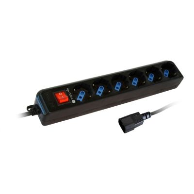 TECHLY STECKDOSE MIT USV-KABEL - 6 STECKDOSE