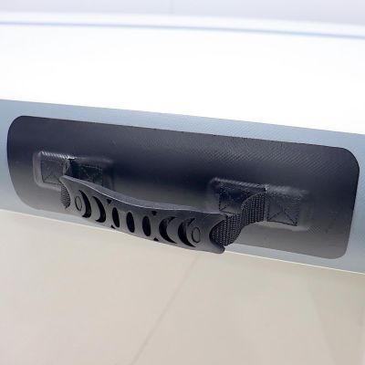 4. Luftkissen-Turnmatte für Akrobatikpfade, 300 x 100 x 15 cm, mit elektrischer Pumpe, grau