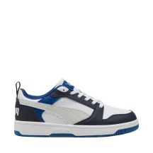 Puma Rebound V6 Lo Mid Kinderschuhe weiß und blau 393833 28