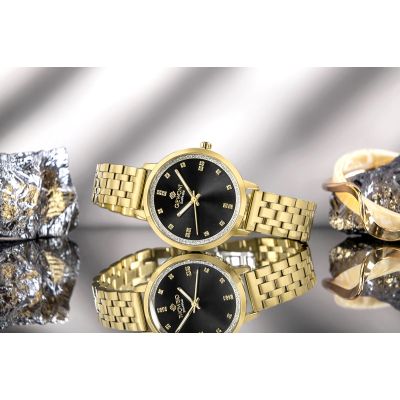 6. Giewont Saphirgold Schwarze Damenuhr GW7370-B4