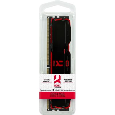 5. GOODRAM DDR4 8GB PC4-25600 (3200MHz) 16-20-20 IRDM X SCHWARZ 1024x8