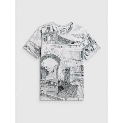 8. Herren-T-Shirt mit Aufdruck, regulär, Größe 4F 4FRSS26TTSHM3641-97A