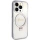4. Guess Ring Stand Script Glitter MagSafe Hülle für iPhone 15 Pro – transparent