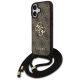 2. Guess 4G Big Logo Cord Strap Crossbody Case für iPhone 17 - Braun