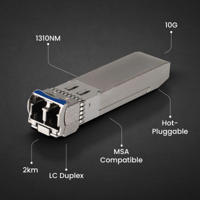 8. Extralink SFP+ 10G 2er-Pack | SFP+ Modul | 10 Gbit/s, LC/UPC, 1310 nm, 2 km, Singlemode, DOM (EX.35917) Netzwerk-Relay-Modul