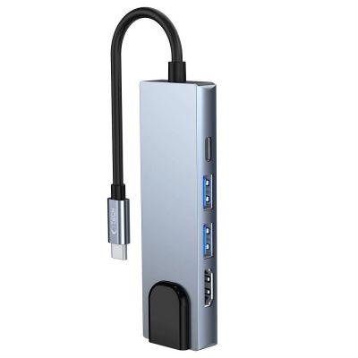 5. HUB Tech-Protect V3 5in1 USB-C – USB-A 3.0 / USB-A 2.0 / USB-C / HDMI / RJ45 – Grau
