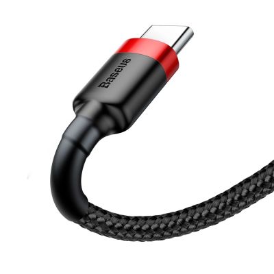 2. Baseus Cafule USB-A / USB-C QC 3.0 3A Kabel 0,5 m - Schwarz und Rot