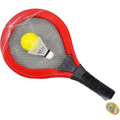 6. ENERO TOYS SET MIT 2 SCHLÄGERN, FLIEGER UND BALL FÜR TENNIS UND BADMINTON