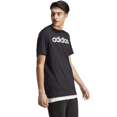 12. adidas Essentials Single Jersey Linear Logo-T-Shirt mit Stickerei M IC9274