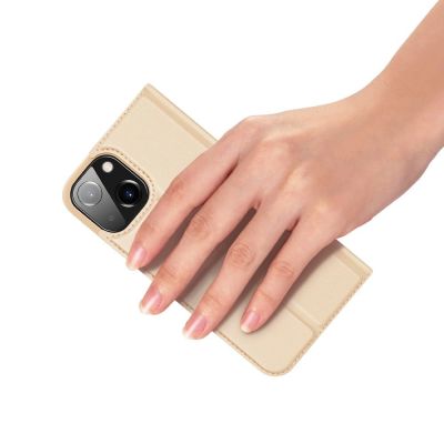 7. Dux Ducis Skin Pro Holster Cover Flip iPhone 13 mini gold