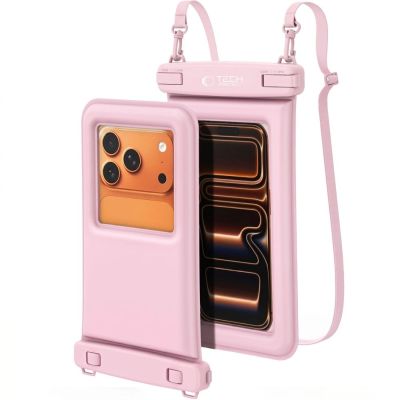 4. Tech-Protect UWC7 6,9" wasserdichte Hülle - pink