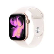 Apple Watch Series 11 GPS 46 mm Gehäuse aus roségoldenem Aluminium mit hellrosa Sportarmband – S/M
