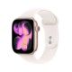Apple Watch Series 11 GPS 46 mm Gehäuse aus roségoldenem Aluminium mit hellrosa Sportarmband – S/M