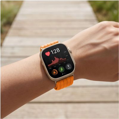 4. Tech-Protect Nylonarmband für Huawei Watch Fit 3 / 4 / 4 Pro / 5 / 5 Pro – Orange