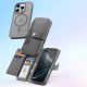 3. Dux Ducis Lawa Lederhülle für iPhone 16 Pro Max mit abnehmbarer magnetischer Brieftasche - Grau