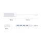 2. Orico PAPW2AC-C3 USB-Hub mit 4 Anschlüssen (2x USB-A 3.0, 1x USB-C 3.0) mit USB-C PD (100 W Ladeleistung), 0,15 m Kabellänge – Weiß