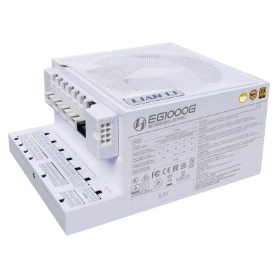 2. Lian Li EDGE GOLD 1000 80 PLUS Gold Netzteil, PCIe 5.1, ATX 3.1 - 1.000 Watt, weiß, inkl. Netzteil USB-Hub