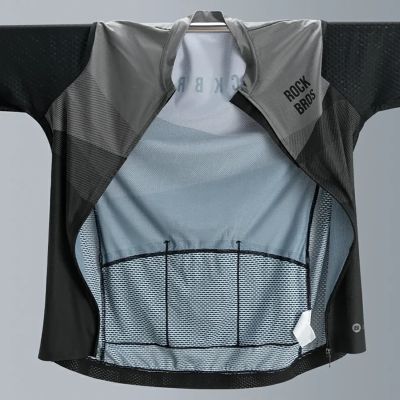 12. Rockbros 15120009002 Langarm-Radtrikot Frühling/Sommer M – Schwarz