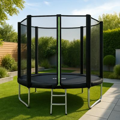 2. VIRTUFIT TRAMPOLIN MIT SICHERHEITSNETZ – SCHWARZ – 251 CM