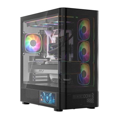 11. MODECOM VOLCANO AQ 400 ARGB MIDI SCHWARZES GEHÄUSE