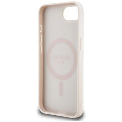 7. Guess 4G Flowers Print MagSafe iPhone 16e Hülle - Rosa