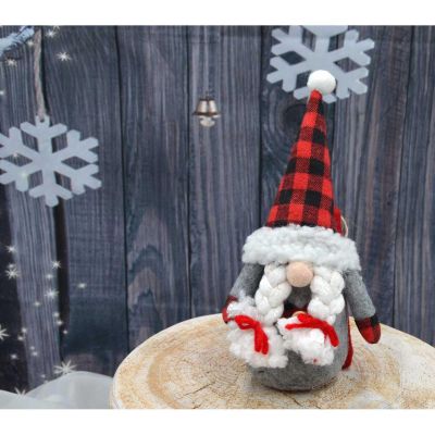 21. Dekorativer Weihnachtsmann mit Geschenktüte, 20 cm, Mädchen