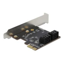 DeLOCK 4-Port SATA PCI Express x1 Karte – Low-Profile-Design