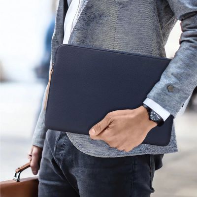 13. Tech-Protect Fleece-Laptoptasche 15-16 - Marineblau