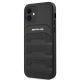 2. AMG Lederhülle mit geprägten Linien für iPhone 12 mini – Schwarz