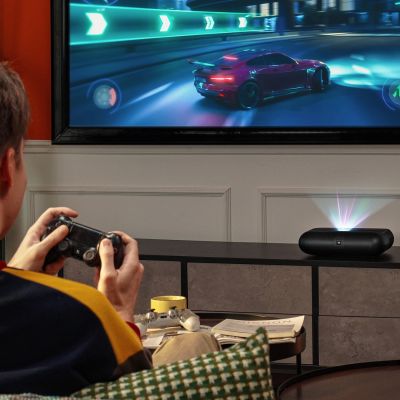 22. Yaber K300s Multimedia-Laser-RGB-FullHD-1080p-Projektor mit JBL-Lautsprechern – Schwarz