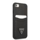 4. Guess GUHCI8PSATPK iPhone 7/8 SE 2020 / SE 2022 Hardcase schwarz/schwarz Hardcase Saffiano Triangle Logo Cardslot