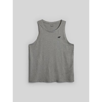2. Ärmelloses, einfarbiges Herren-T-Shirt in regulärer Passform, Größe 4F 4FRSS26TSLEM367-27M