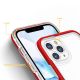 4. Klare 3in1 Hülle für iPhone 11 Pro Max Frame Cover Gel Rot