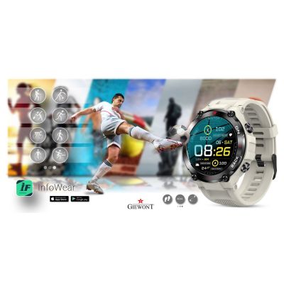 9. GIEWONT Pionier GPS GW460-3 Smartwatch - Hellgrau