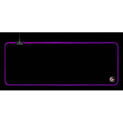 4. GEMBIRD Gaming-Mauspad mit LED-Lichteffekt, Schwarz, Größe L