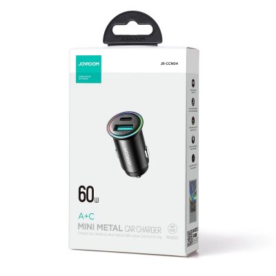 5. Joyroom JR-CCN04 60W USB-A USB-C Mini-Ladegerät – Schwarz