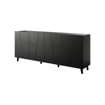 ETNA Kommode 200x42x82 schwarz matt