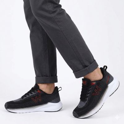 5. Vanhorn YW27308BK2 Herren-Sportschuhe, leicht, schwarz