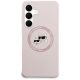 3. Karl Lagerfeld Silikonhülle mit Karl & Choupette-Motiv (MagSafe) für Samsung Galaxy S25 FE – Pink