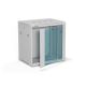 7. ALANTEC Wandschrank 19" 12U 600x450, Glastür, grau, montiert (SW-12U-600-450-01-SA)