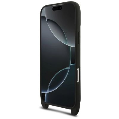 6. Karl Lagerfeld Saffiano Karl&Choupette Metall-Pin CBDY Schutzhülle für iPhone 18 Pro Max / 17 Pro Max - Schwarz
