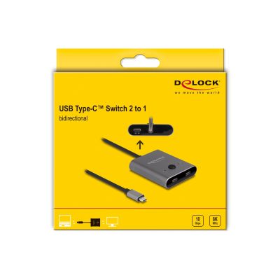 4. Delock USB 10 Gbit/s USB Typ-C? Switch 2 auf 1 bidirektional 8K