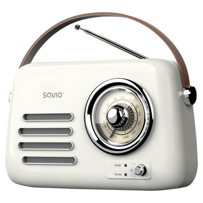 SAVIO Tragbares Radio Weiß RS-02